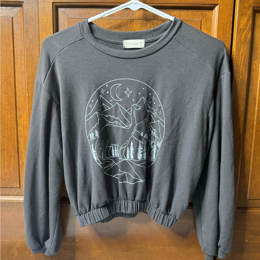 XS Altar’d State Long Sleeve Graphic CropTop